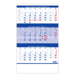 Kalendář Tříměsíční kalendář modrý