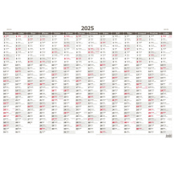 Kalendář Plánovací roční mapa A1 bezobrázková