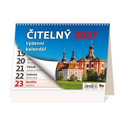 Kalendář Čitelný týdenní kalendář